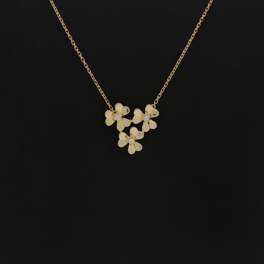 18K Gold Flowers Necklace Jennylyn Collection