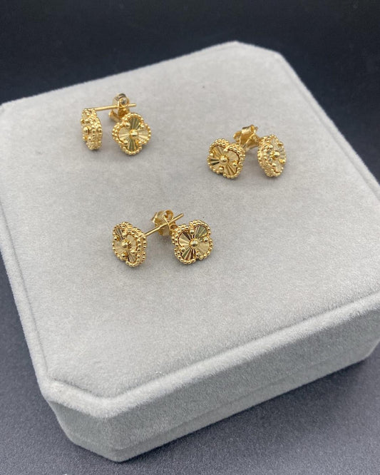 Real 18K Gold VCA-Inspired Earrings