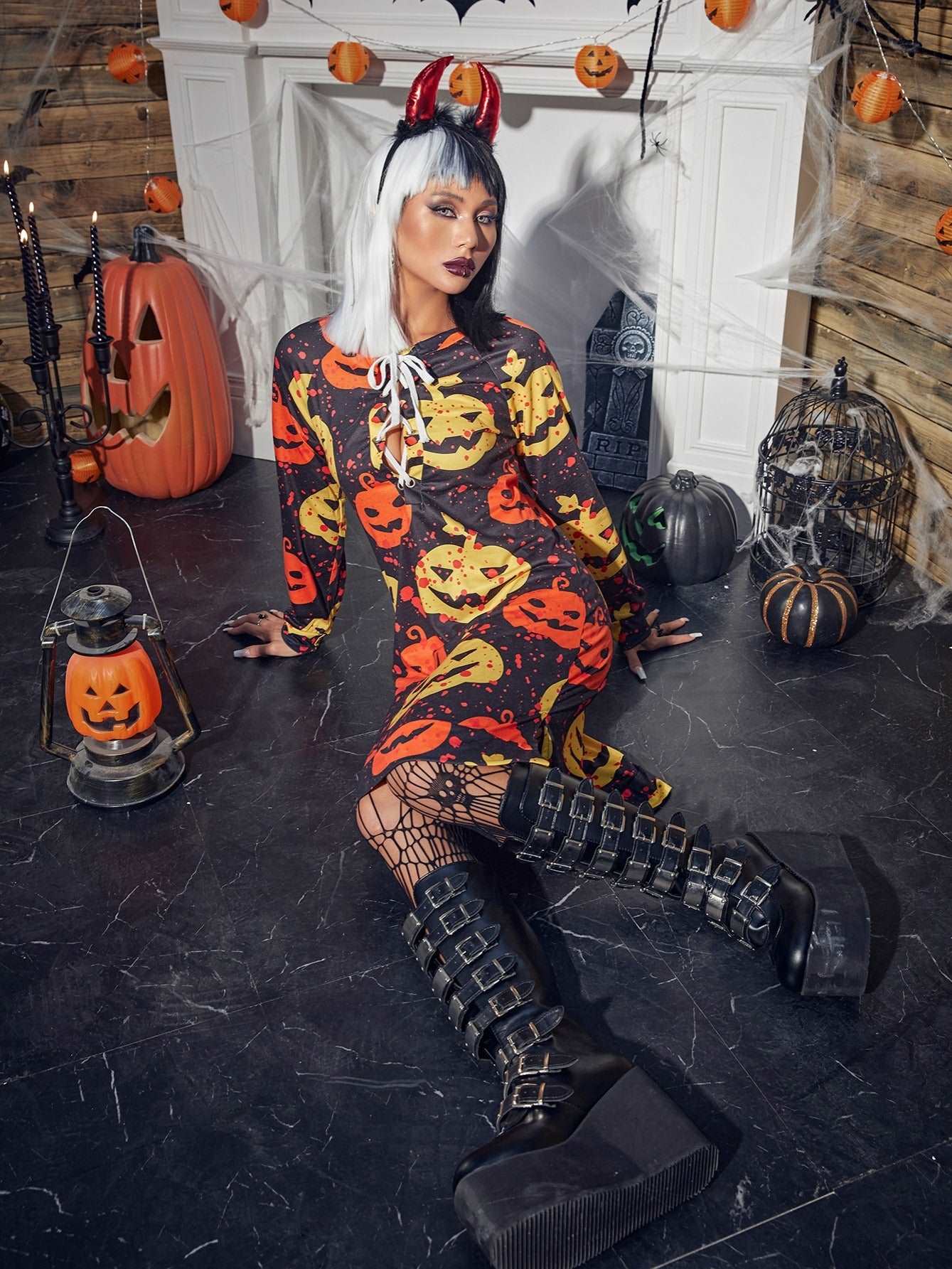 Asymmetric Halloween Dress Jennylyn Collection