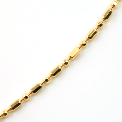 18K YG MIX BALL CHAIN