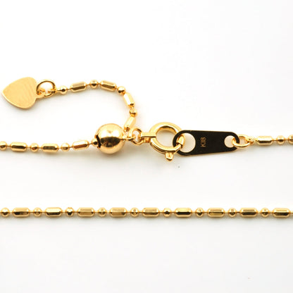 18K YG MIX BALL CHAIN