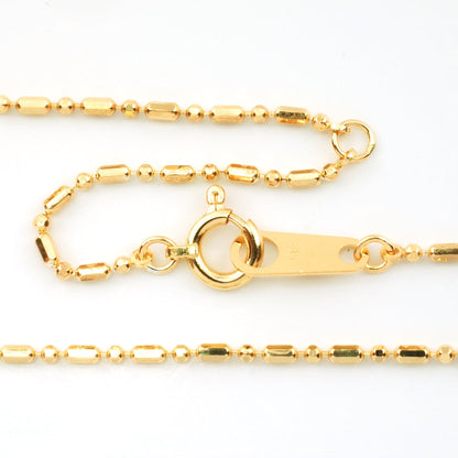 18K YG MIX BALL CHAIN