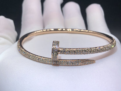 Genuine 18K Gold Nail Bangle- SOLID