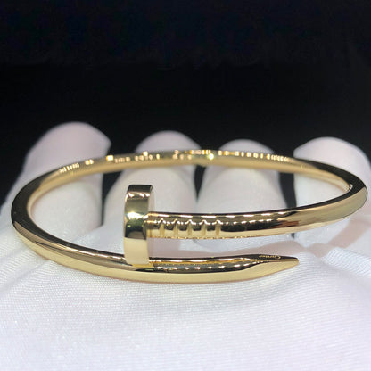 Genuine 18K Gold Nail Bangle- SOLID