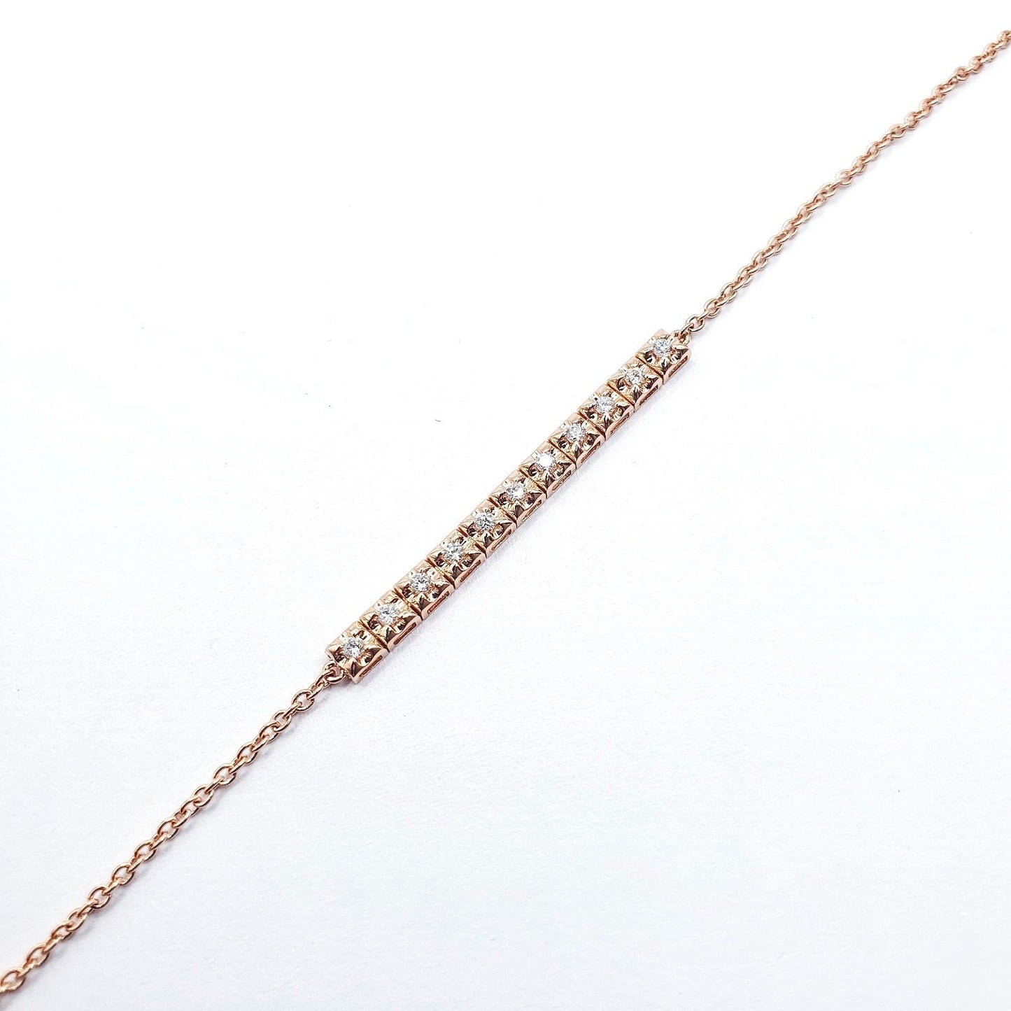 Real 14K Gold Diamond Bracelet Valentines Gift, Gift for Her, Holiday Gift