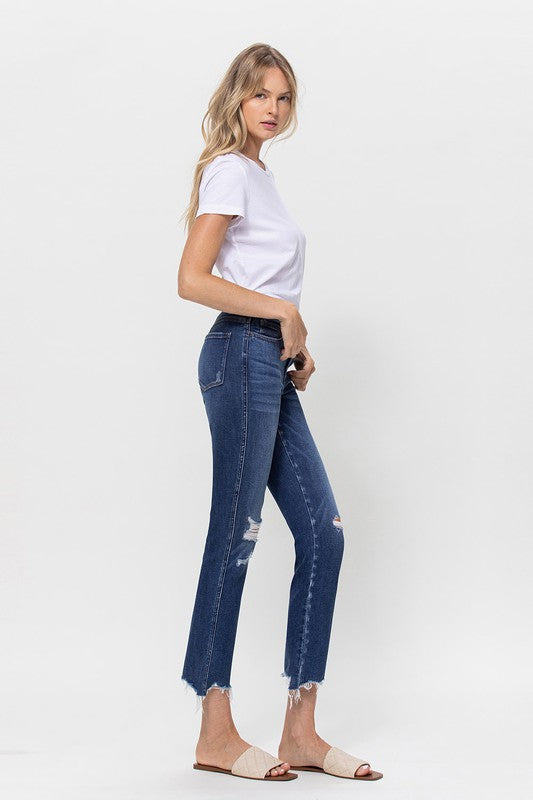 MID RISE CROP SLIM STRAIGHT MEDIUM Jennylyn Collection